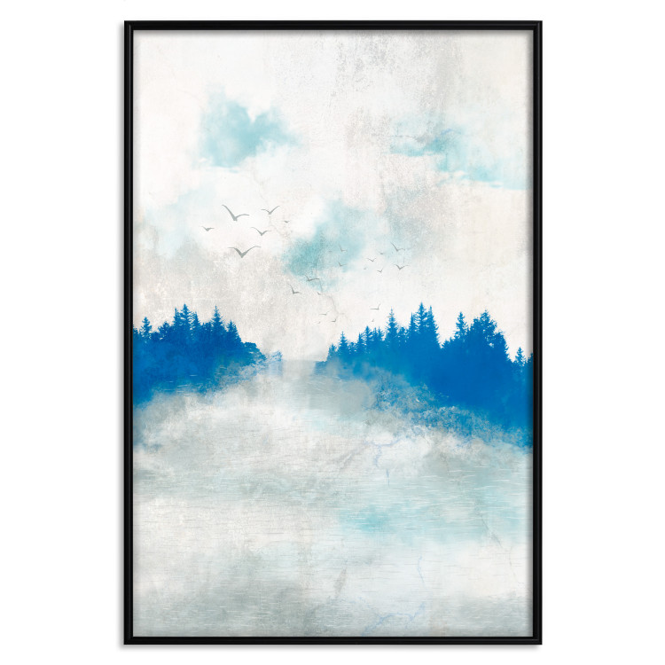 Póster Blue Forest - Delicate, Hazy Landscape in Blue Tones 145760 additionalImage 16
