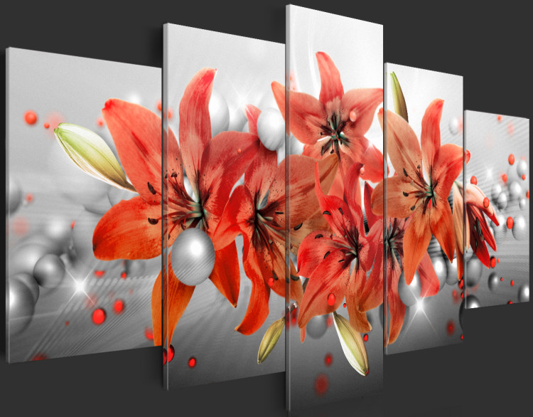 Cuadro en vidrio acrílico Flowery Battle [Glass] 92970 additionalImage 4
