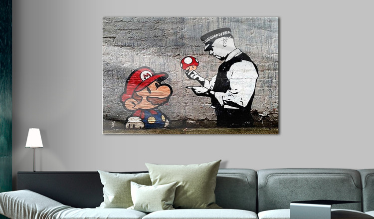 Impresión en metacrílato Mario and Cop by Banksy [Glass] 94370 additionalImage 3