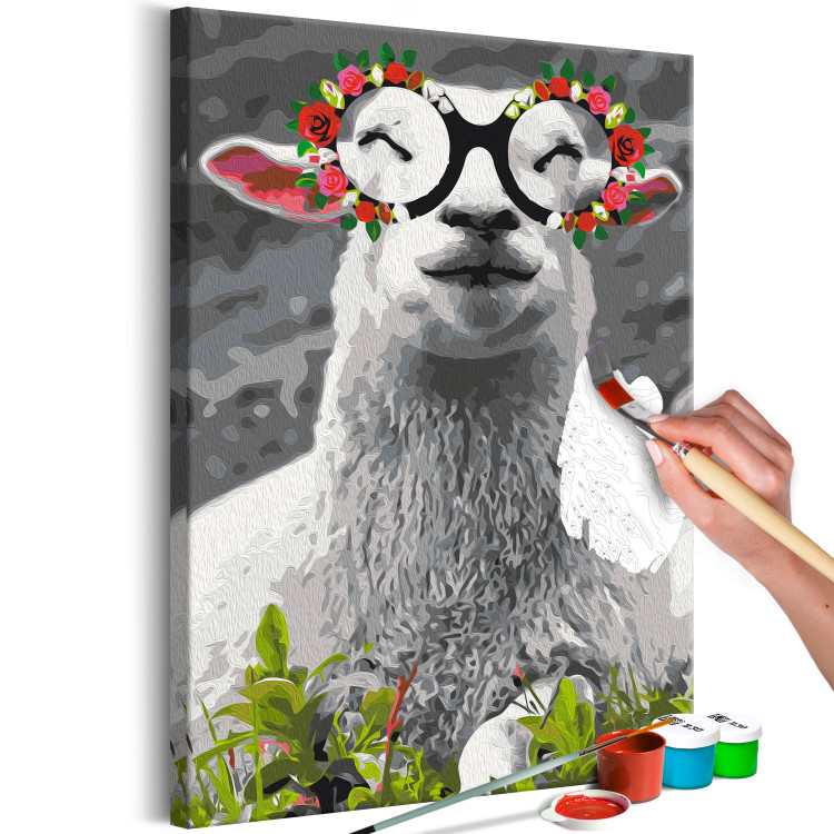 Cuadro numerado para pintar Lovable Miss Sheep 138680 additionalImage 7