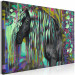 Cuadro numerado para pintar Dark Beauty - Long Haired Horse on an Abstract Colored Background 144080 additionalThumb 5