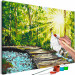 Cuadro para pintar por números Walk in the Forest - Wooden Path Among Trees and a Stream 148880 additionalThumb 6