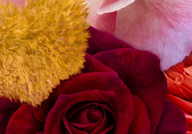 Cuadro decorativo Peonías y rosas cubriendo el rostro de una mujer - retrato abstracto 127790 additionalImage 5