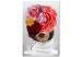 Cuadro decorativo Peonías y rosas cubriendo el rostro de una mujer - retrato abstracto 127790