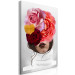 Cuadro decorativo Peonías y rosas cubriendo el rostro de una mujer - retrato abstracto 127790 additionalThumb 2