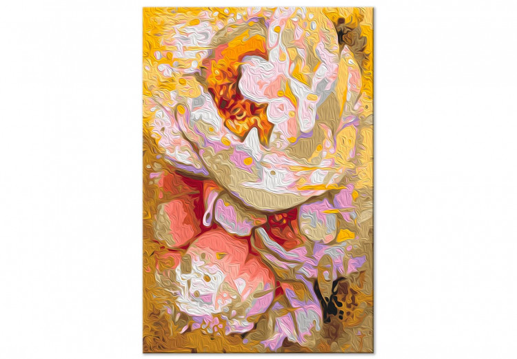  Dibujo para pintar con números White Flowers - Blooming Bright Camellia on a Golden Abstract Background 146190 additionalImage 3