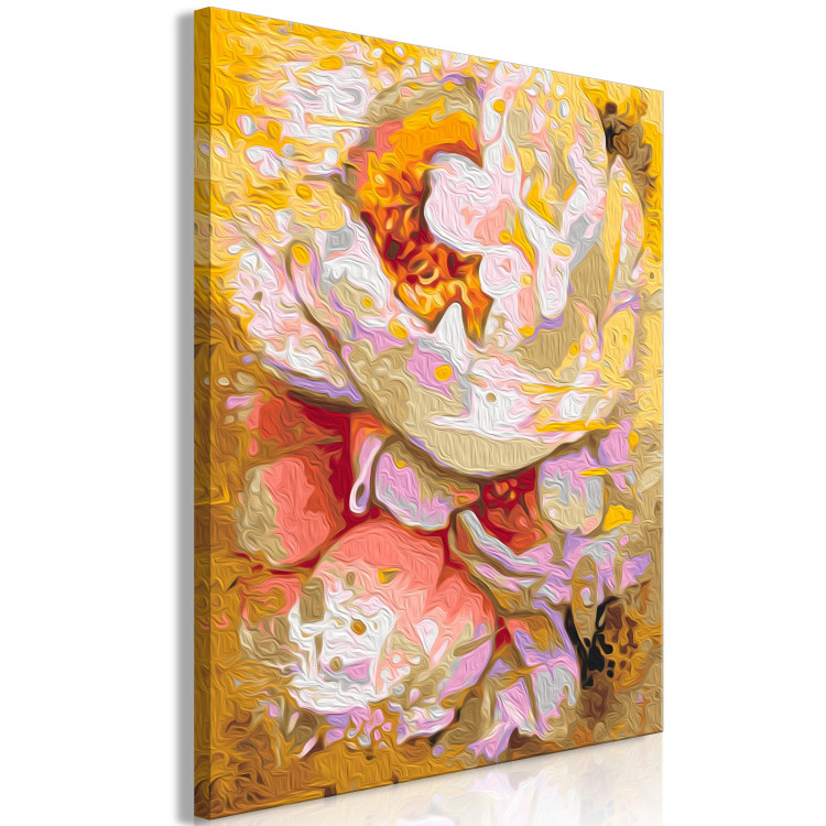  Dibujo para pintar con números White Flowers - Blooming Bright Camellia on a Golden Abstract Background 146190 additionalImage 5