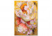  Dibujo para pintar con números White Flowers - Blooming Bright Camellia on a Golden Abstract Background 146190 additionalThumb 3