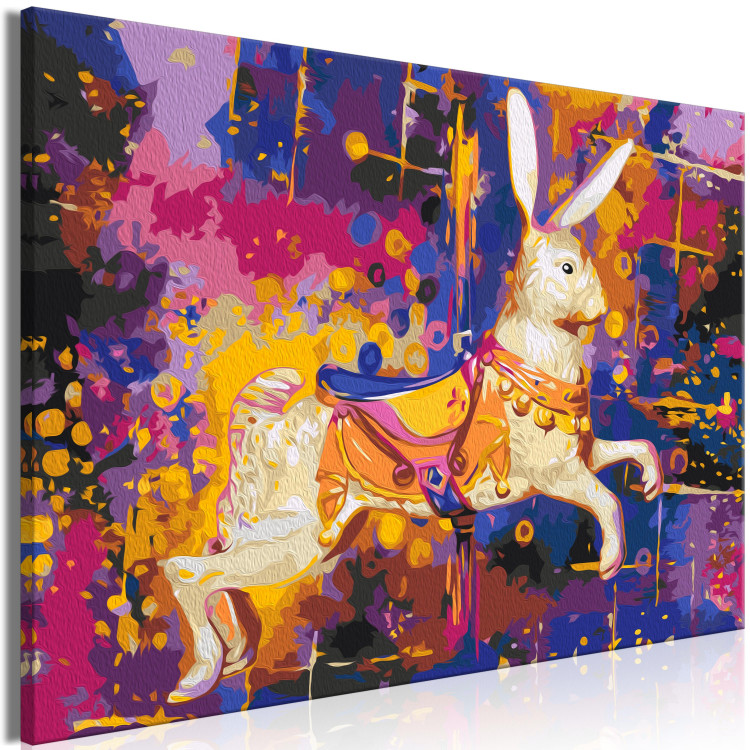 Cuadro numerado para pintar Wonderland Rabbit - Artistic Abstraction With a Dressed Animal 144101 additionalImage 7