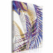 Cuadro para pintar con números Windy Morning - Delicate Purple Palm Branches on a Gray Background 146201 additionalThumb 5