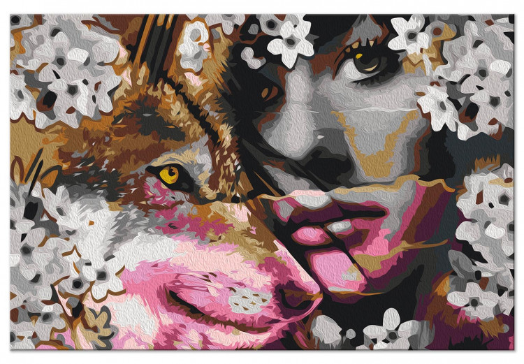 Cuadro para pintar por números Cherry Blossom, Wolf and the Girl 143311 additionalImage 4