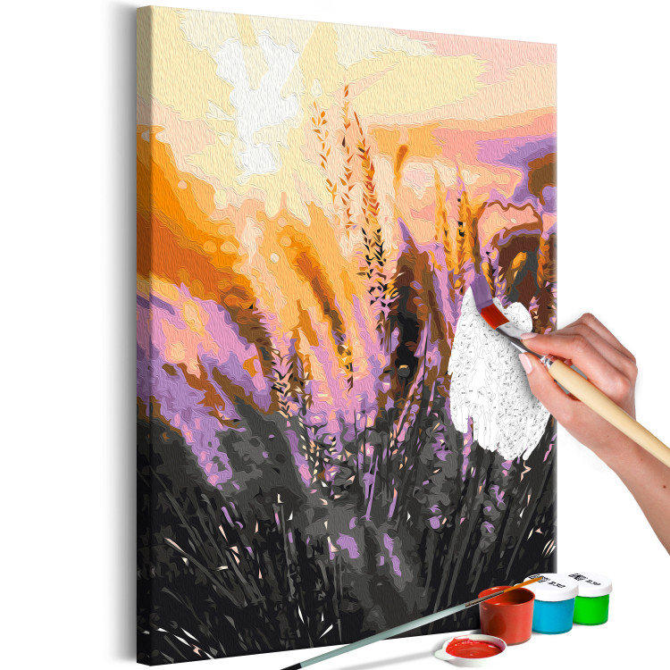 Cuadro numerado para pintar Romantic Meadow - Delicate Golden Grass at Sunset 145211 additionalImage 7