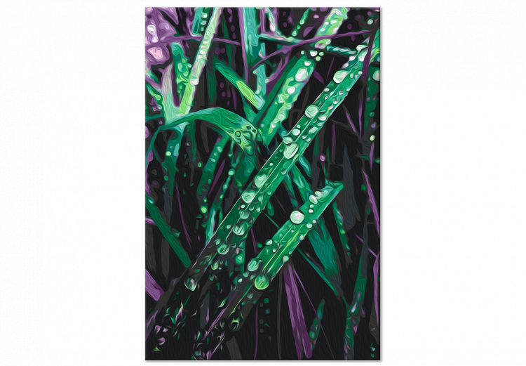 Cuadro para pintar con números Lush Nature - Long Blades of Green and Purple Grass 146211 additionalImage 6