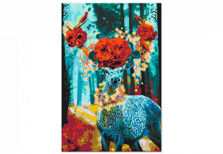 Cuadro para pintar con números Blue Deer With Lights 138421 additionalImage 5