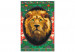 Cuadro para pintar por números Proud Lion - Portrait of a Wild Cat on a Black Background and Ornaments 146531 additionalThumb 3