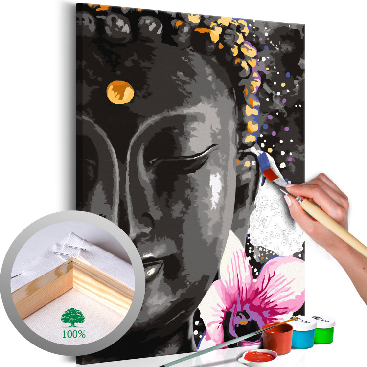 Cuadro para pintar por números Buddha and Flower - Kits de pintura para  adultos - Pintar por números