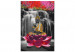  Dibujo para pintar con números Buddha with a Lotus - Meditating Figure in Front of a Waterfall and Pink Trees 146541 additionalThumb 3