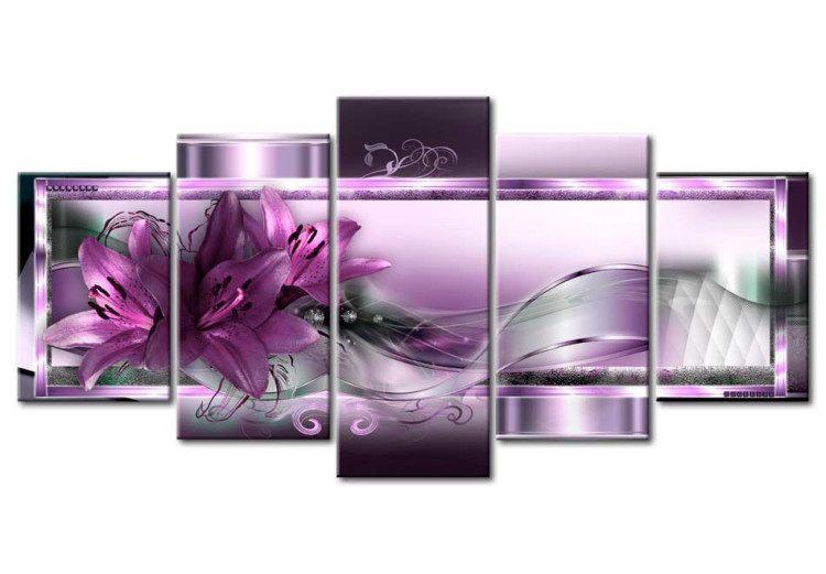 Cuadro acrílico Purple Lilies [Glass] 93051 additionalImage 2