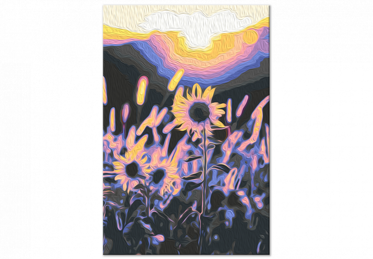 Cuadro numerado para pintar Splendor - Sun Rays Penetrating Through Sunflowers Field 145161 additionalImage 4