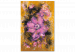 Cuadro numerado para pintar Violet Flower - Blooming Plant, a Bud on a Golden Brown Background 146191 additionalThumb 4
