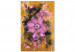 Cuadro numerado para pintar Violet Flower - Blooming Plant, a Bud on a Golden Brown Background 146191 additionalThumb 3