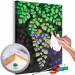 Cuadro para pintar por números Freshness - Delicate Green Leaves Turning Beige 146202