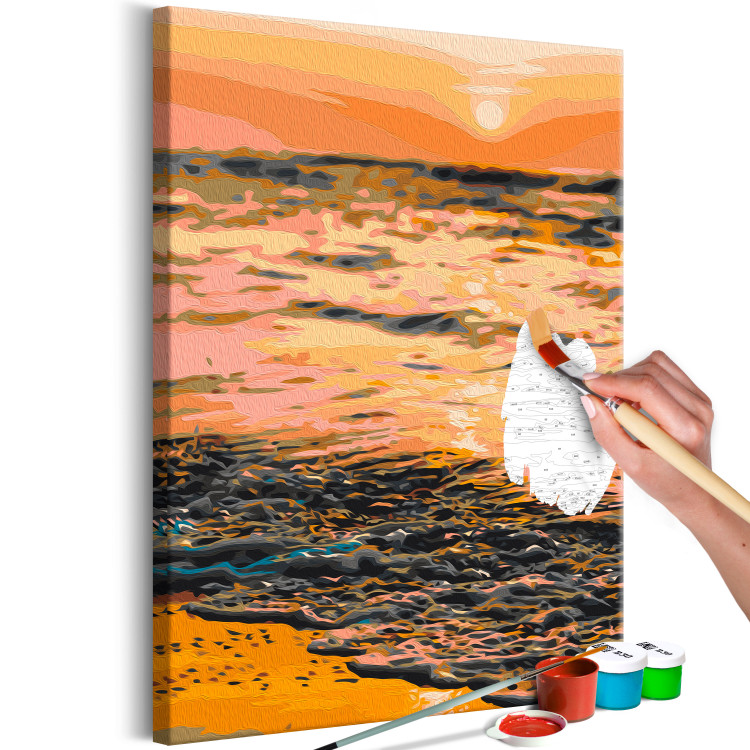 Cuadro numerado para pintar Sweet Evening - Orange Calm Sea at Sunset 145212 additionalImage 4