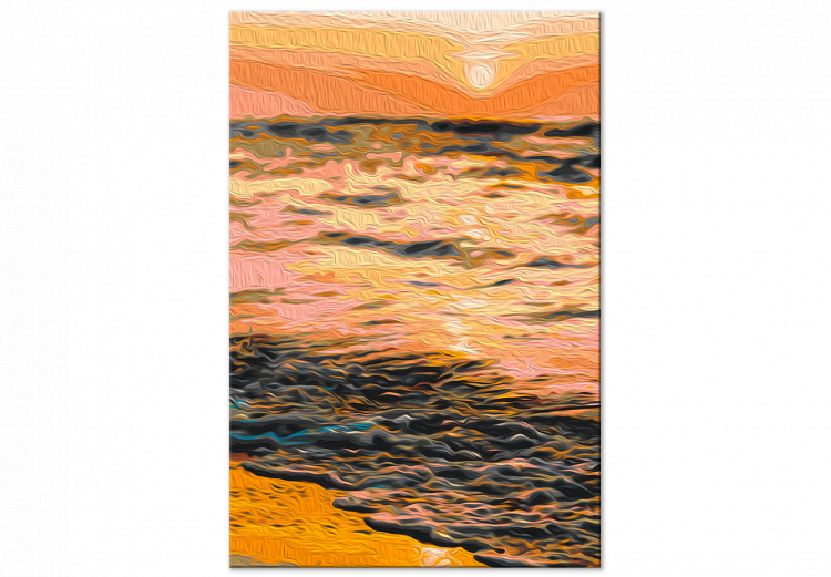 Cuadro numerado para pintar Sweet Evening - Orange Calm Sea at Sunset 145212 additionalImage 7