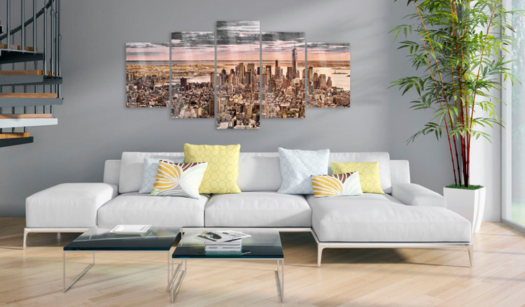 Gráfico en el vidrio acrílico New York City: Morning Sky [Glass] 92512 additionalImage 3