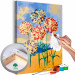  Dibujo para pintar con números Delicate Carnations - Colorful Flowers, Sand, Water and Green Leaves 144522