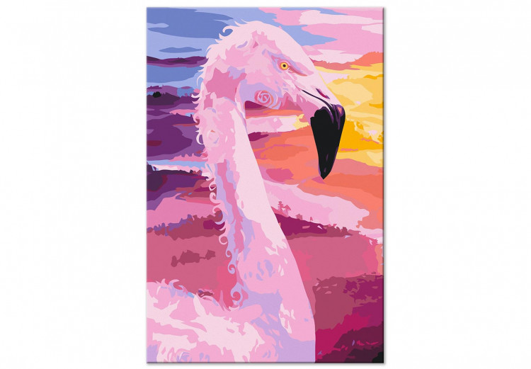  Dibujo para pintar con números Candy Flamingo - Pink Bird on a Colorful Expressive Background 144622 additionalImage 5