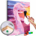  Dibujo para pintar con números Candy Flamingo - Pink Bird on a Colorful Expressive Background 144622