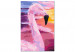 Dibujo para pintar con números Candy Flamingo - Pink Bird on a Colorful Expressive Background 144622 additionalThumb 5