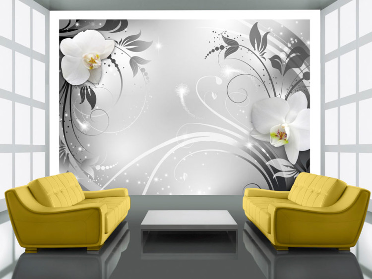 Fotomural decorativo Orquídeas en la plata 59722