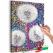Cuadro para pintar con números Down Flowers - Light Dandelions on a Decorative Colored Background 144142 additionalThumb 4