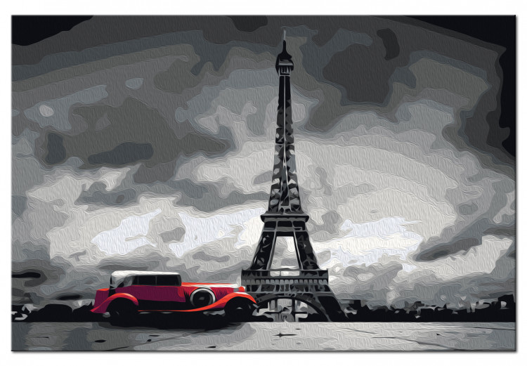 Cuadro para pintar con números París (limusina roja) 107152 additionalImage 6
