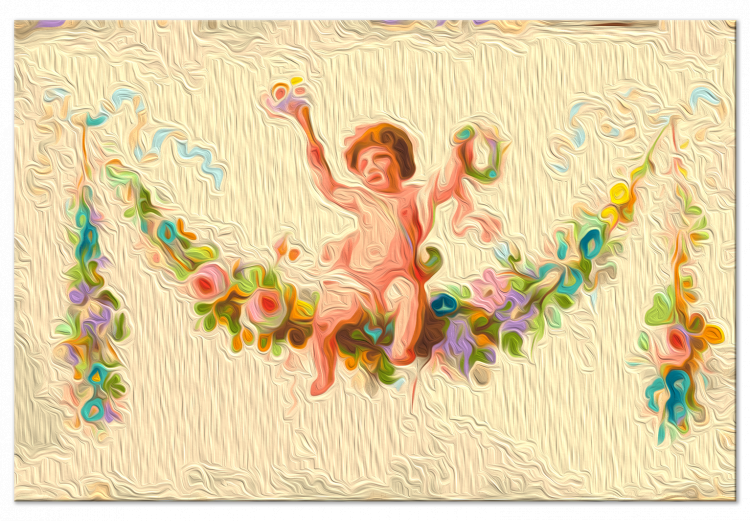 Dibujo para pintar con números Cute Boy - Little Cupid Sitting on a Flower Garland 148462 additionalImage 6