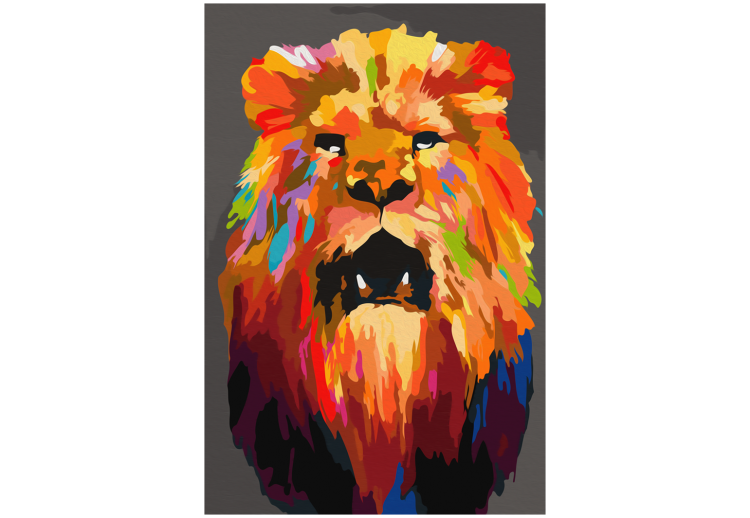 Cuadro numerado para pintar Colourful Lion (Small) 117472 additionalImage 6