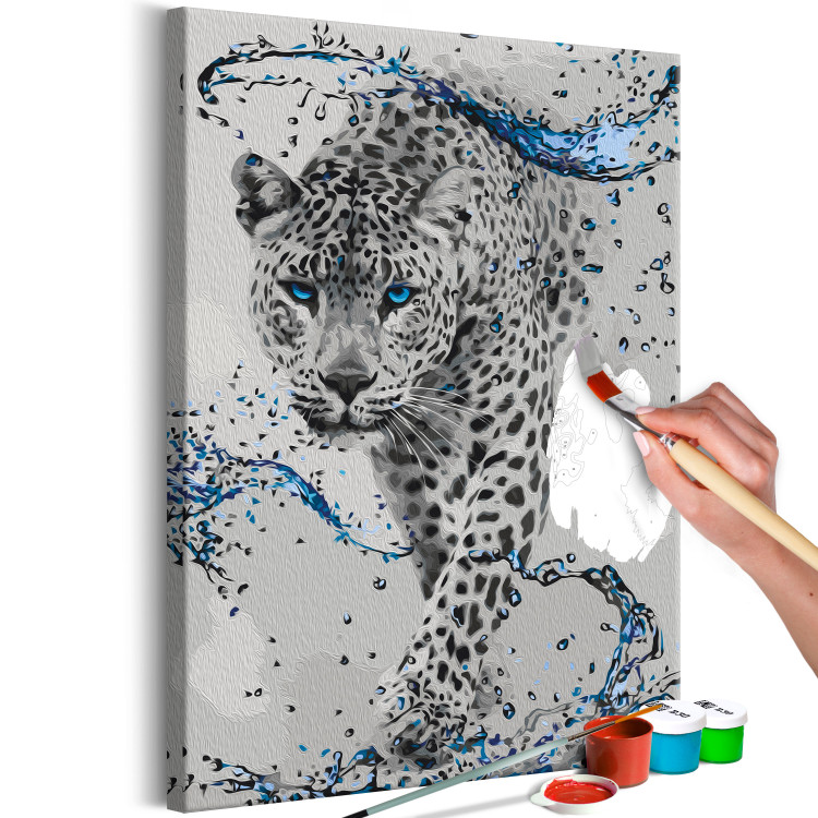 Cuadro para pintar por números Blue Breeze and Leopard 142572 additionalImage 4