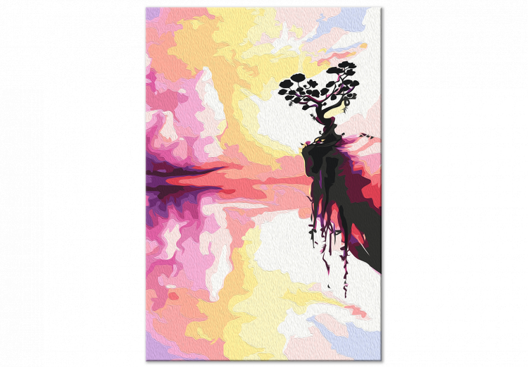 Cuadro para pintar con números Magical Sunset - Landscape With a Colorful Sky and a Tree 144082 additionalImage 7