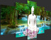 Impresión en metacrílato Zen Waterfall [Glass] 94282 additionalThumb 6
