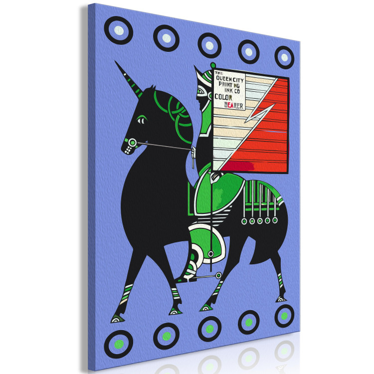 Cuadro numerado para pintar Dignified Animal - Man With a Banner Riding a Unicorn 144092 additionalImage 4