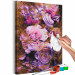 Cuadro para pintar con números Vintage Bouquet - Violet, Pink and Powdery Flowers on a Brown Background 146192 additionalThumb 7