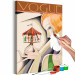 Cuadro para pintar por números Fashion Carousel - Smiling Woman With a Thumbnail in Her Hand 144103 additionalThumb 4