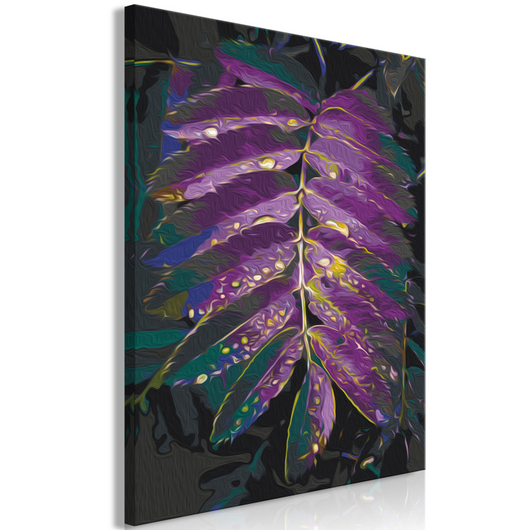  Dibujo para pintar con números Jungle Vegetation - Large Purple Leaf With Raindrops 146203 additionalImage 7