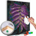  Dibujo para pintar con números Jungle Vegetation - Large Purple Leaf With Raindrops 146203