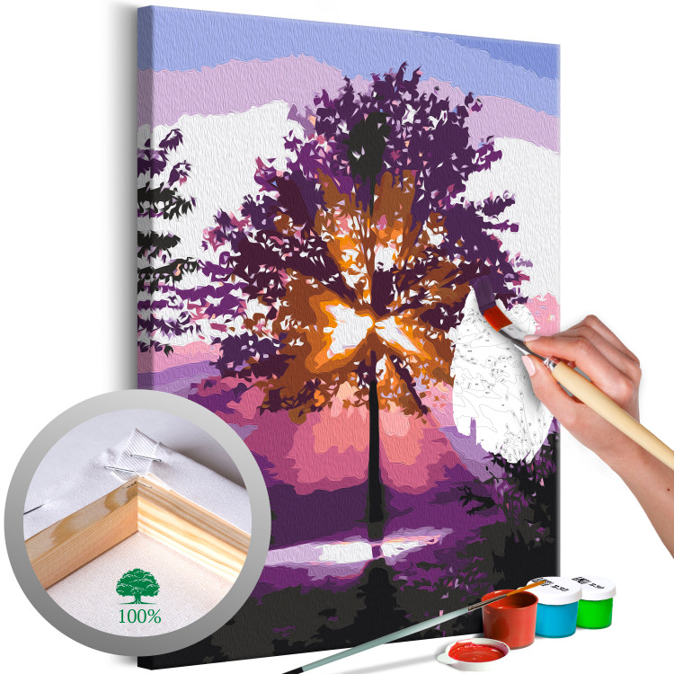  Dibujo para pintar con números Magic Tree - Sun Rays and Bright Nature 144623
