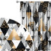 Cortina Elegenat geometry - a minimalist design with imitation marble and gold 147323