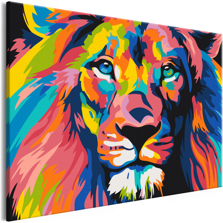 Cuadro para pintar por números Colorful Lion 137933 additionalImage 6