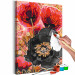 Cuadro numerado para pintar Blooming Poppies - Three Flowers and Black, Red and Gold Accessories 144143 additionalThumb 6
